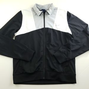 Nike womens black white Gray zip up jacket large